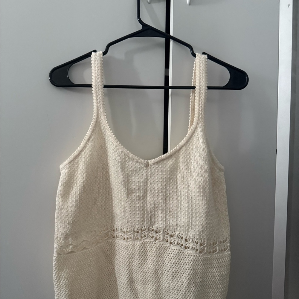 Cream Knit Tank Top